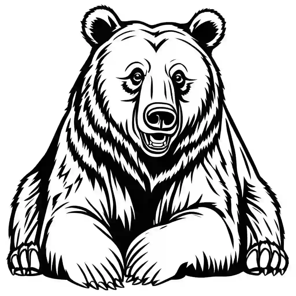 Grizzly Bears coloring pages